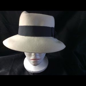 Patricia Underwood White felt hat